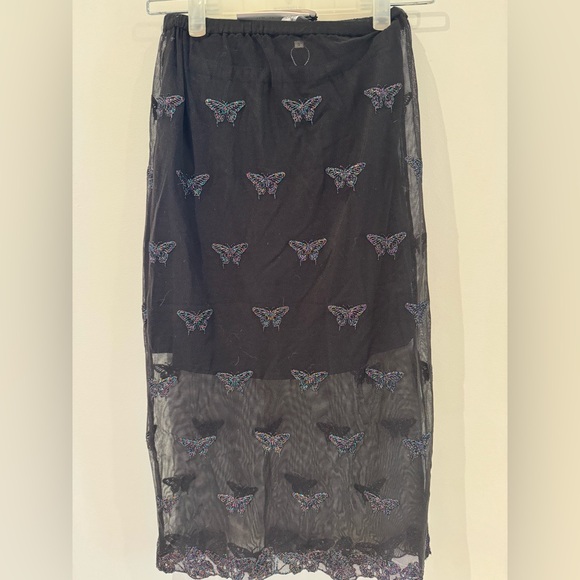 Fleur du mal butterfly silk skirt - Picture 1 of 6